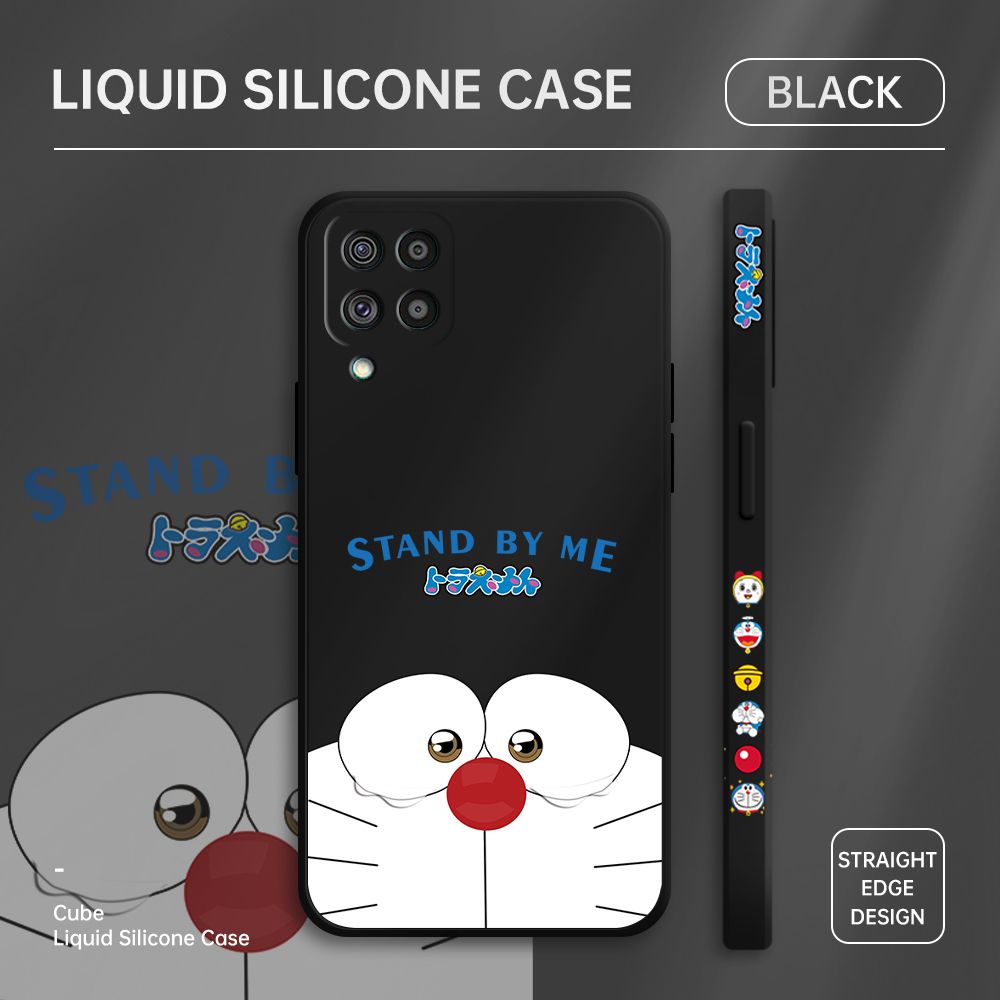 ZeroQiQi for Samsung M62 Case Cartoon Weeping Cat Phone Cover Soft Full Lens Protection Casing Ultra Thin Soft Liquid Silicone Phone Cases