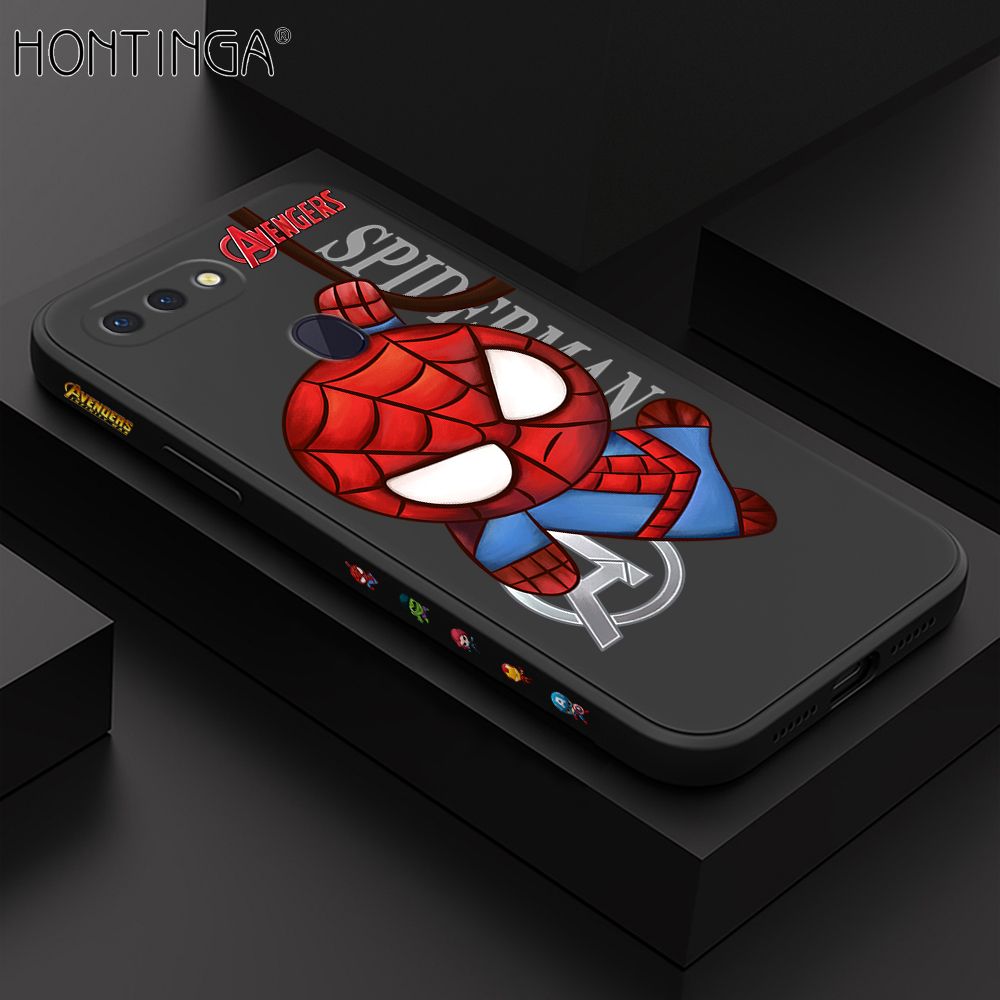 Hontinga for OPPO R15 Pro Case Side Design Cartoon Little Spider Back Cover Soft Square Edge Pattern Liquid Silicone Trend Phone Cases