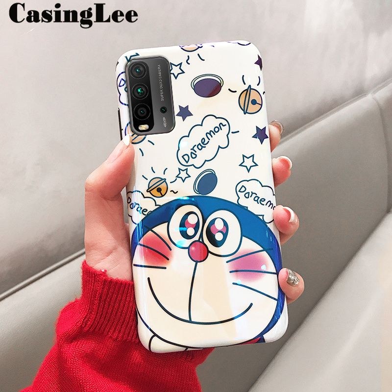 Protect Cover For Redmi 9 Power Case Cute Doraemon Shockproof Cartoon Design Couple Full Protection Phone Cases Redmi 9 Power Back Cover