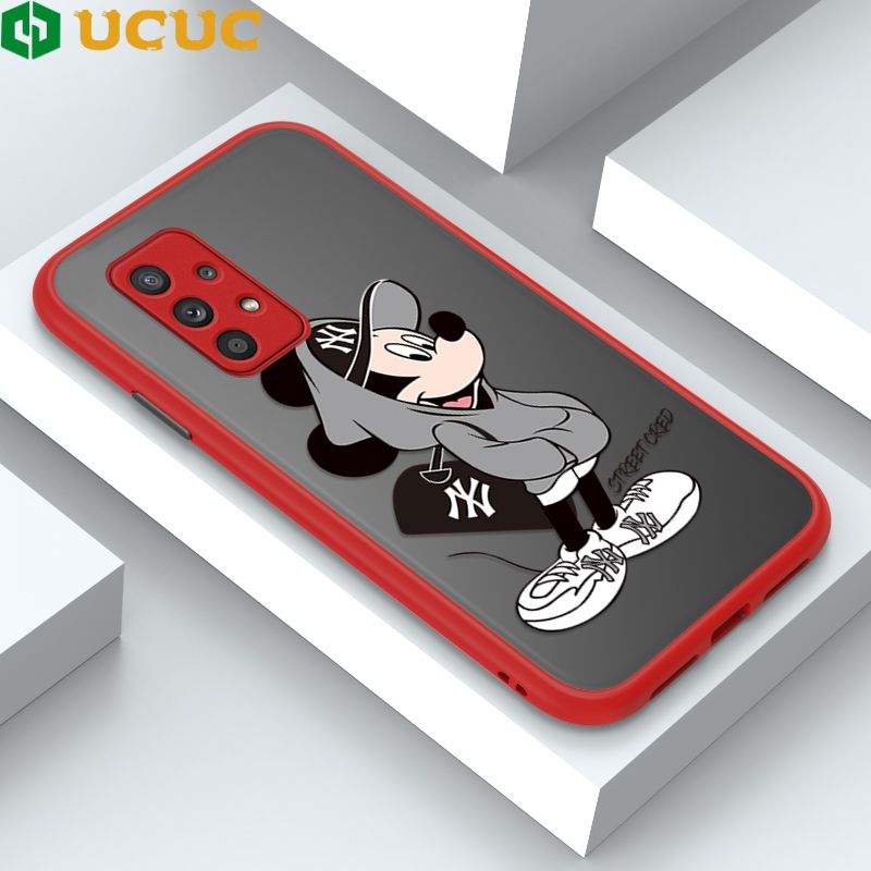 UCUC for Samsung Galaxy A52 5G / A52 / A52S 5G Back Cover Handsome Mouse Frosted Transparent Hard Phone Case Thin Shockproof Full Cover Camera Protect Case