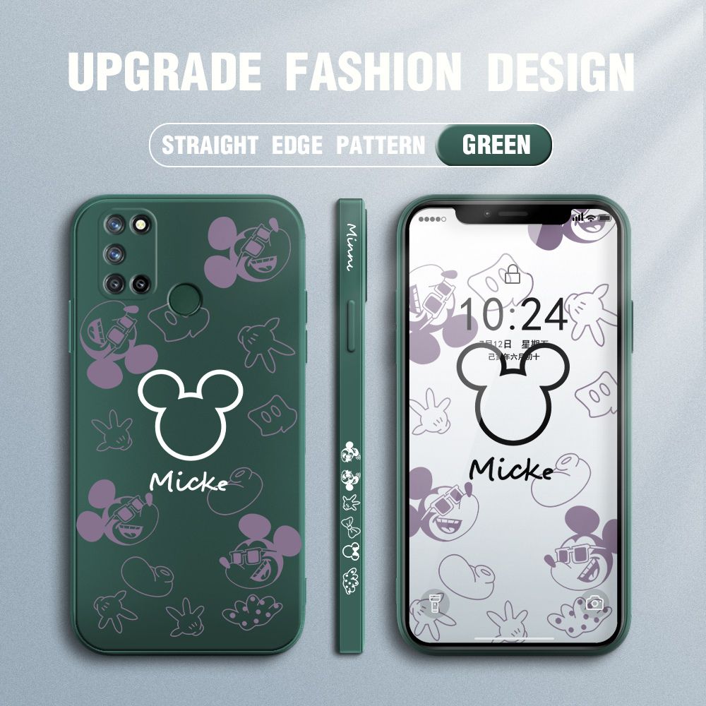 FHKL for Realme 7I / C17 Back Cover Mickey Print Side design Soft Case Multicolor Liquid Silicone Phone Cases