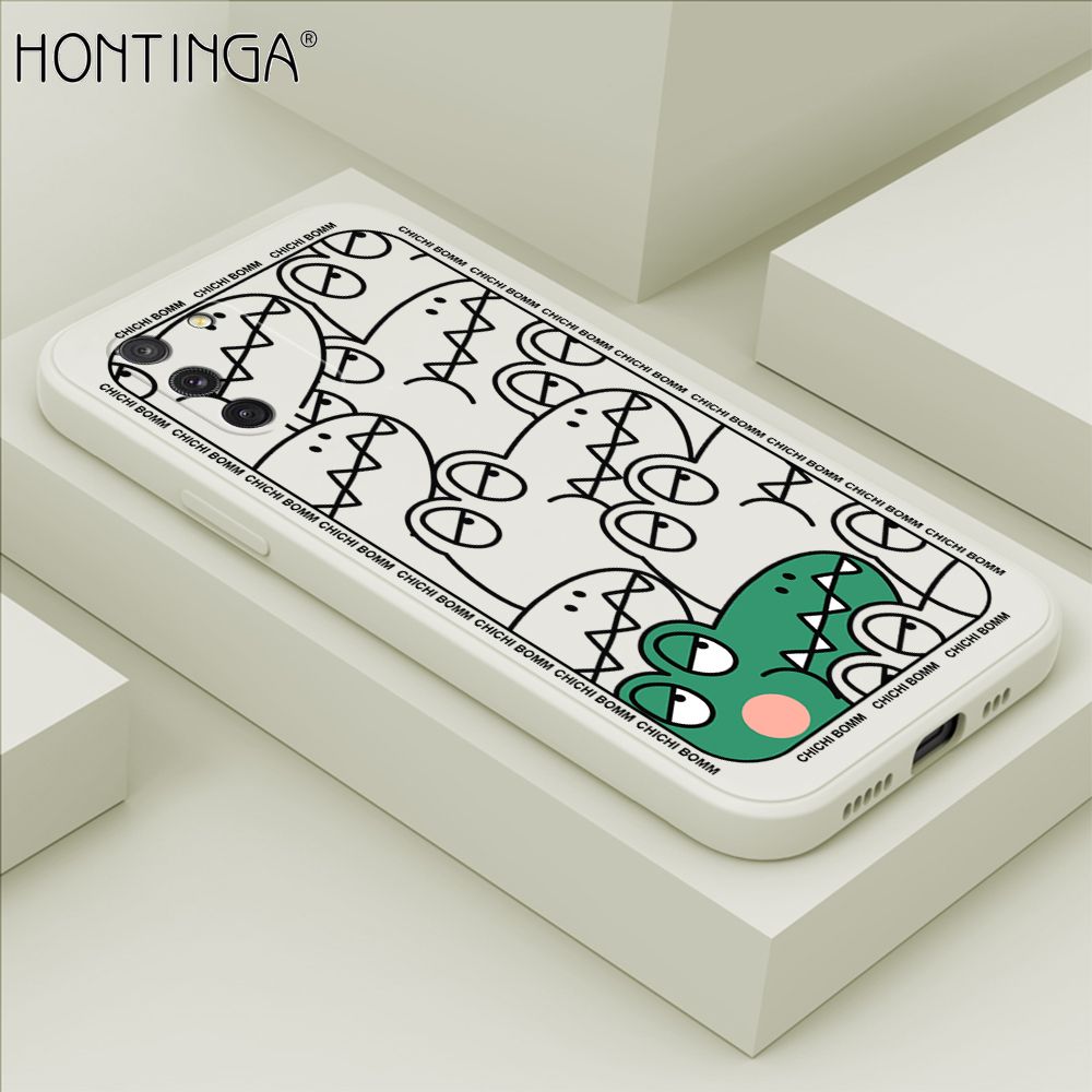 Hontinga for Samsung S10 Lite Case Cartoon Crocodile Alligator Phone Case Phone Case Soft Square Edge Silicone Cases Full Lens Cover Shockproof Protection Cover