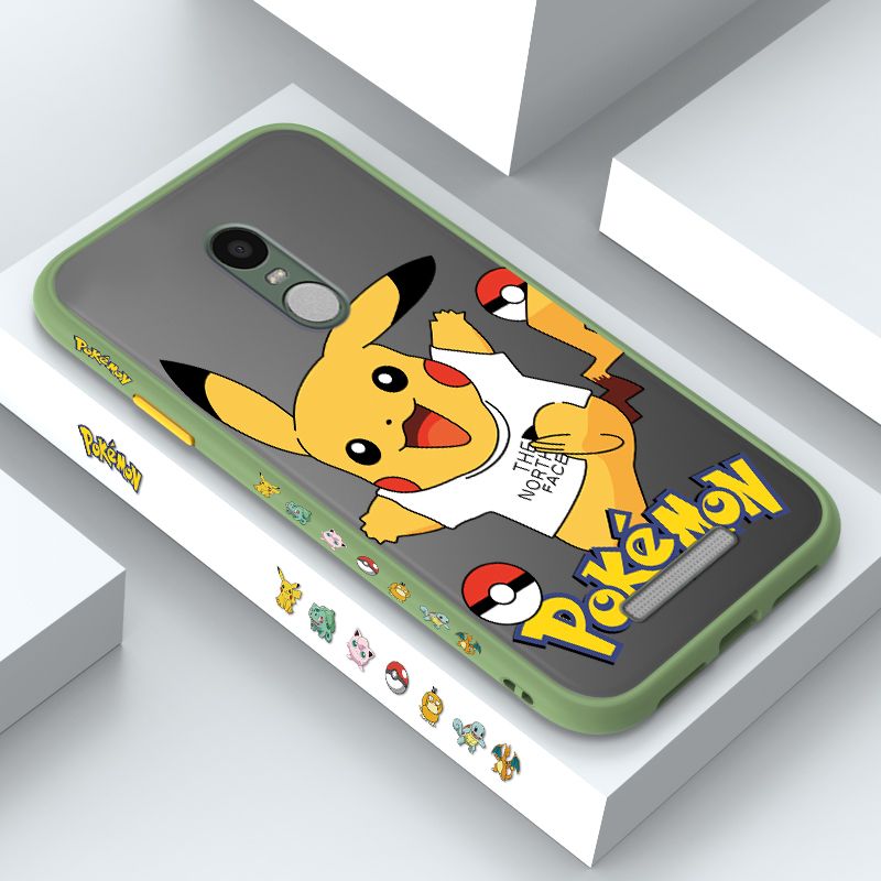 ZeroQiQi for Redmi Note 3 Pro Case White Clothes Pikachu Side Printing Cover Frosted Ultra Thin Protective Anti Fall Phone Case