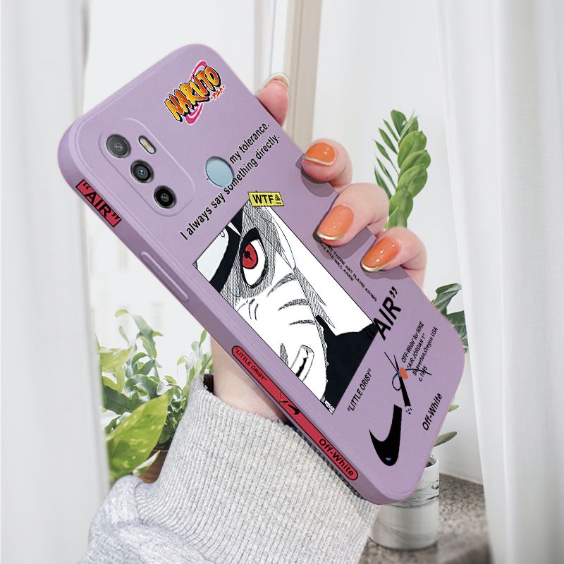 AMORVOR for OPPO A53 2020 Back Cover Anime Uzumaki Naruto Side design Soft Case Liquid Silicone Phone Cases