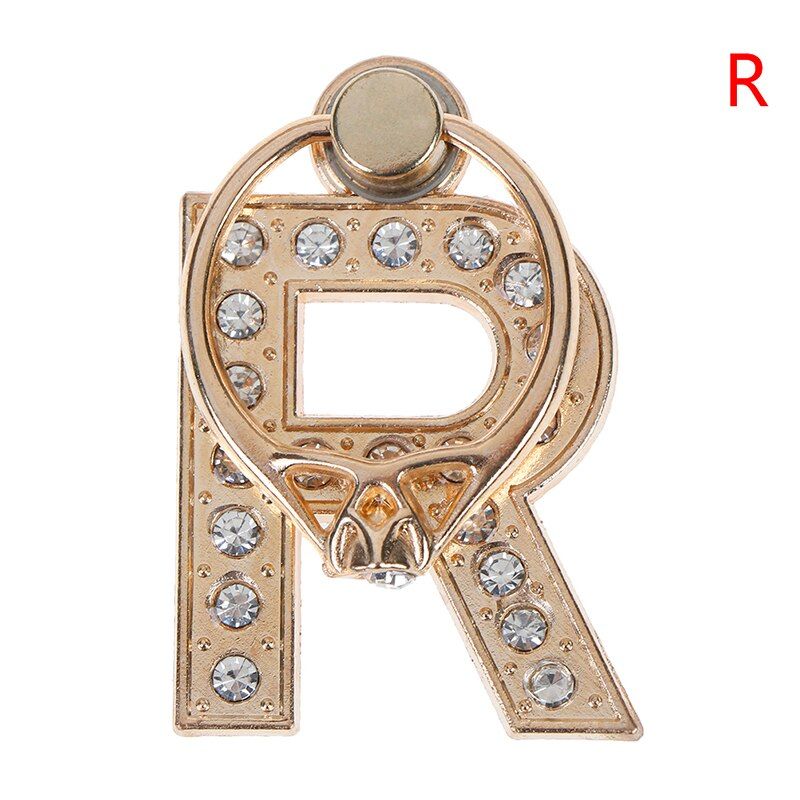 1pc 360 Phone Holder Degree Diamond Metal Letter A-Z Ring Smartphone Stand Holderphone Ring Holder For IPhone 6s 7 8