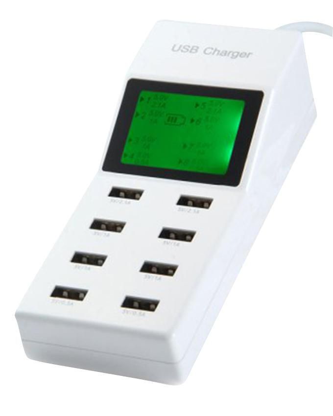 8 Port USB Travel AC Socket Adapter