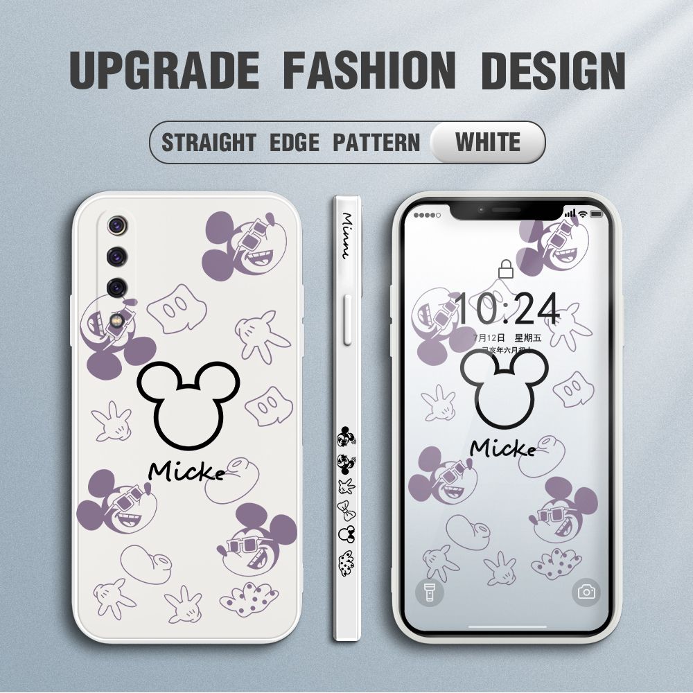 Jizetin for Xiaomi Mi 9 SE Case Creative Printing Pattern Side Design Phone Case Square Edge Pattern Liquid Silicone Cases Full Cover Camera Shockproof Protective Case