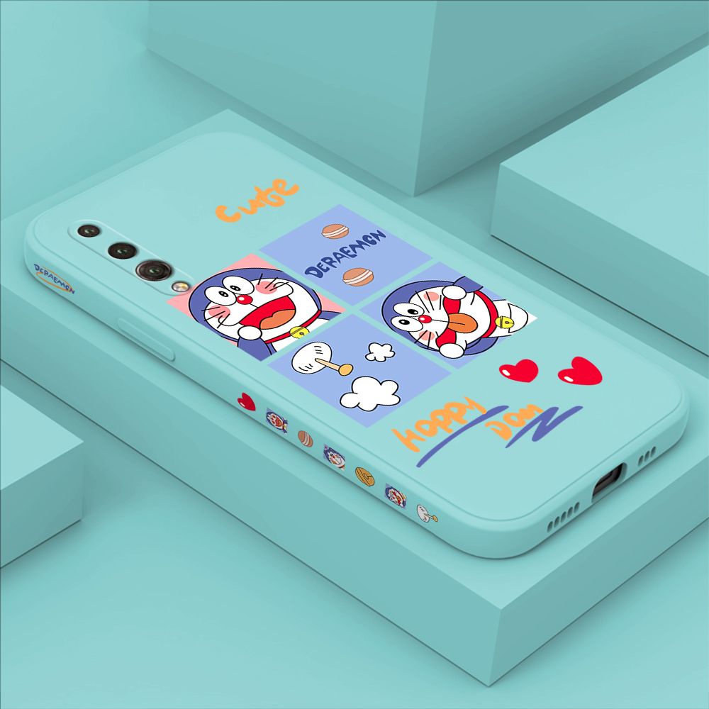 Hontinga for Huawei P20 Pro Case Side Design Cartoon Cute Cat Back Cover Soft Square Edge Pattern Liquid Silicone Trend Phone Cases