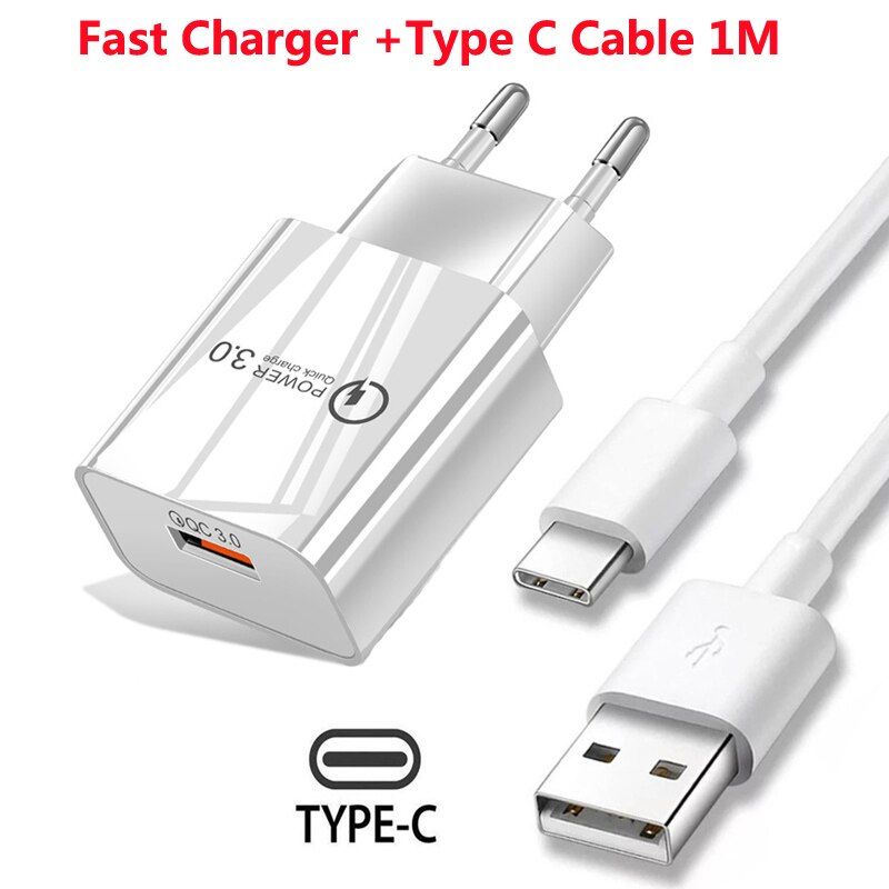 Fast Charger USB Type C Cable For OPPO A52 A72 A92 F17 Realme 6 7 Pro 9 8 8A 9 Pro Charging USB-C Charger Cable