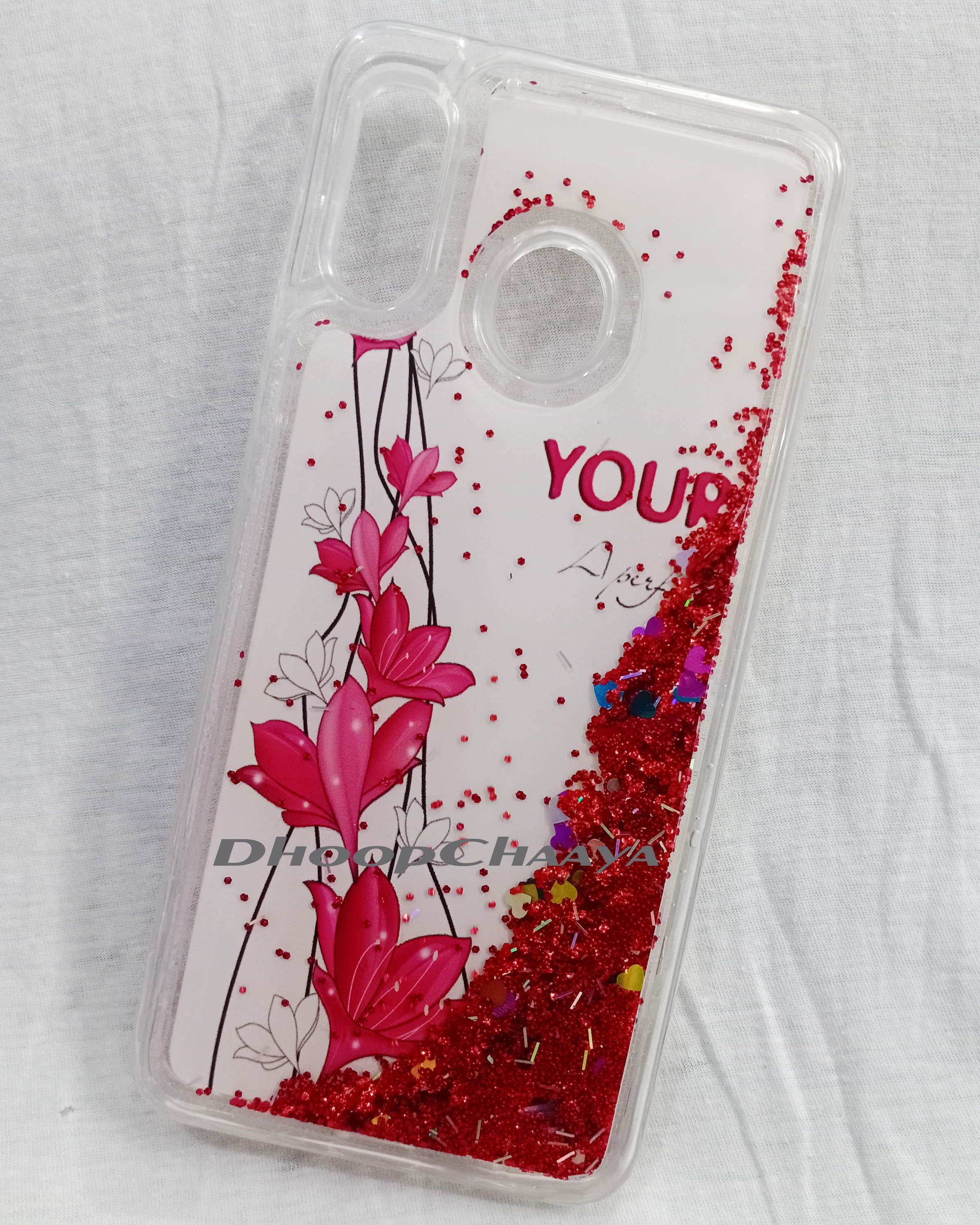 Samsung Galaxy A10s / Galaxy M01s - Unique Design Liquid 3D Glitter Floating Soft TPU Clear Case Cover