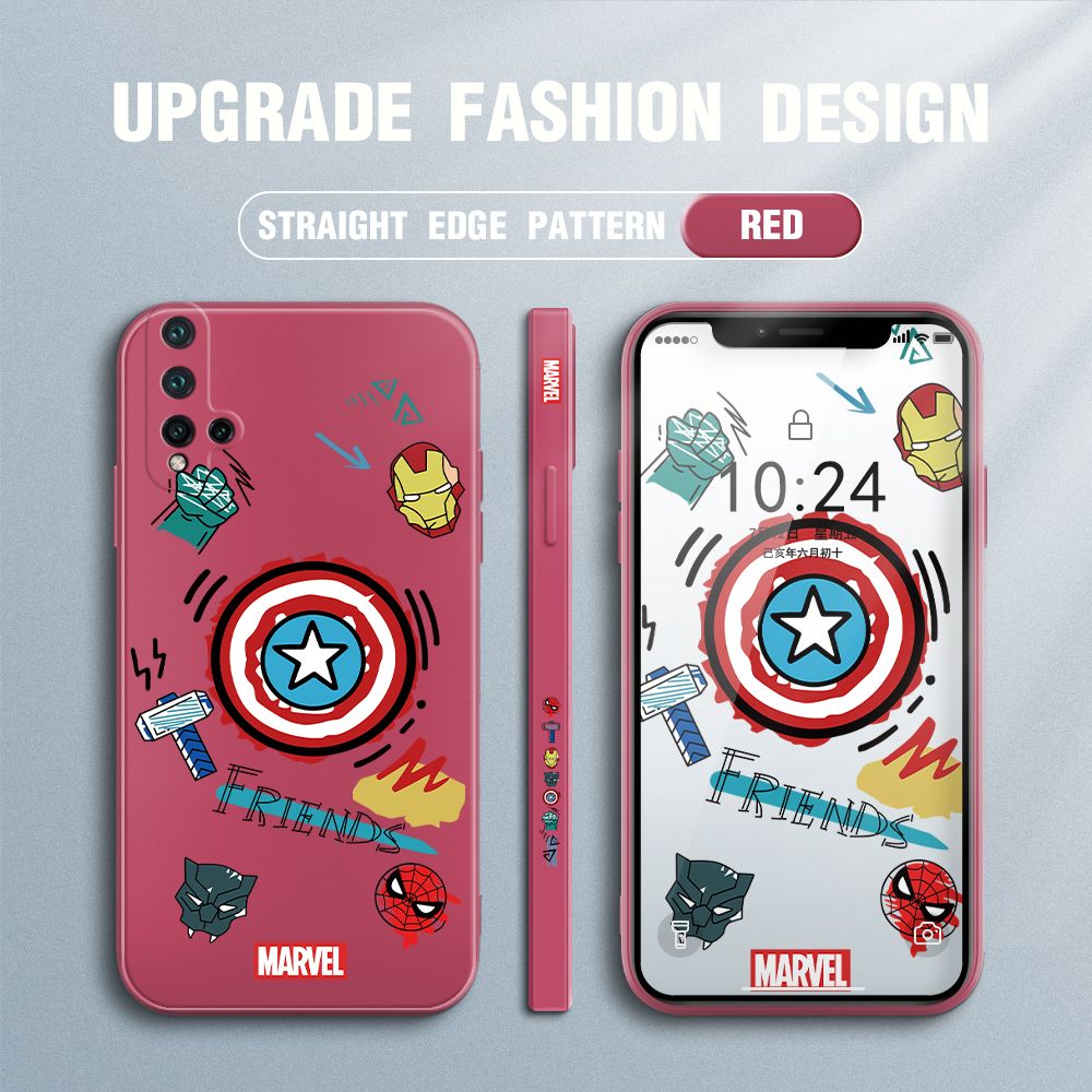 UCUC for Huawei Nova 5T Back Cover Creative Shield Ultra Thin Soft Luxury Square Multicolor Liquid Silicone Phone Case