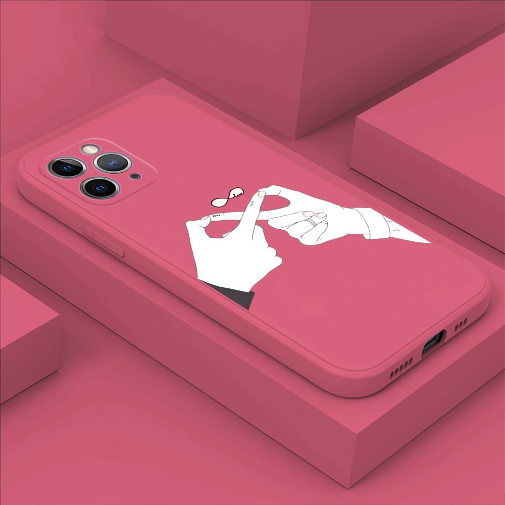 ZeroQiQi for iPhone 11 Pro Max Back Cover Mobius Ring Ultra Thin Soft Luxury Square Multicolor Liquid Silicone Phone Case