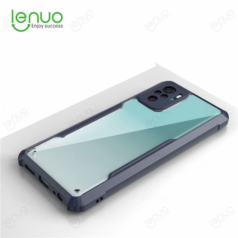 Lenuo Casing For Xiaomi Redmi Note 10 5G / Poco M3 Pro 5G Phone Case Shockproof Transparent Bumper Airbag Phone Cover Case