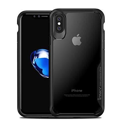 Ipaky Back Cover for iPhone XS -Transparent and Black