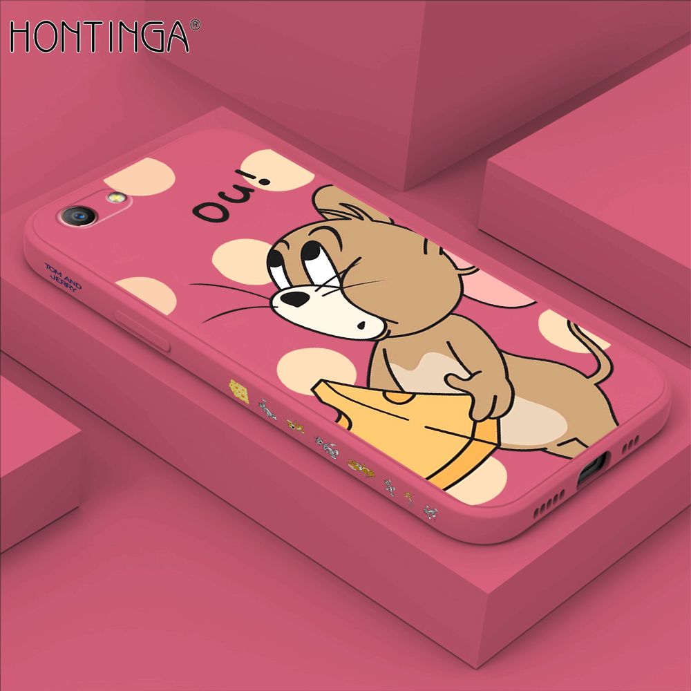 Hontinga for OPPO F1S Case Side Design Cute Cartoon Mouse Back Cover Soft Square Edge Pattern Liquid Silicone Trend Phone Cases