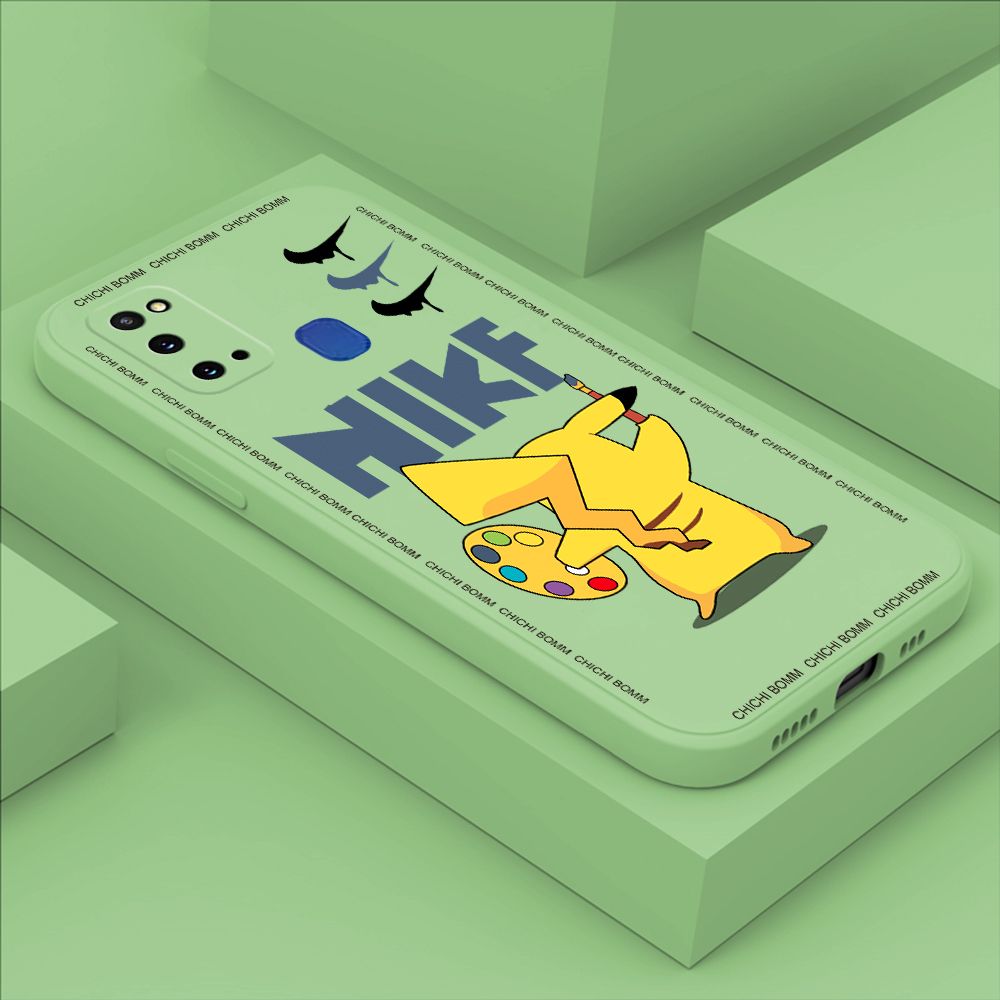 Hontinga for Samsung M31 Case Fashion Cartoon Animals Phone Case Phone Case Soft Square Edge Silicone Cases Full Lens Cover Shockproof Protection Cover