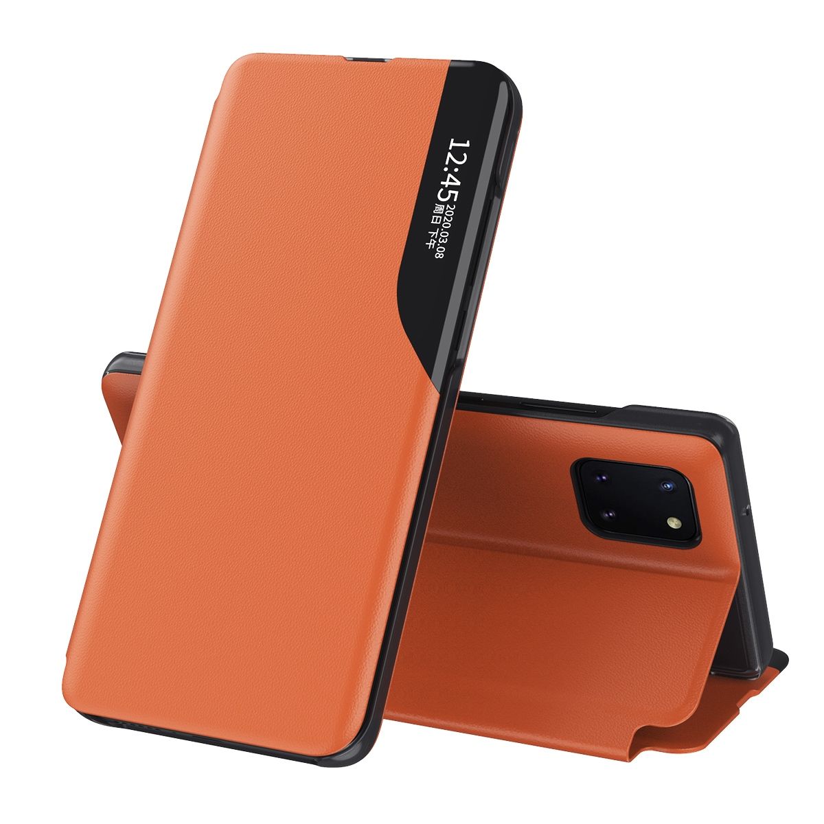 For Samsung Galaxy Note 10 Lite Smart View Window Flip Stand Cover PU Leather Protective Case