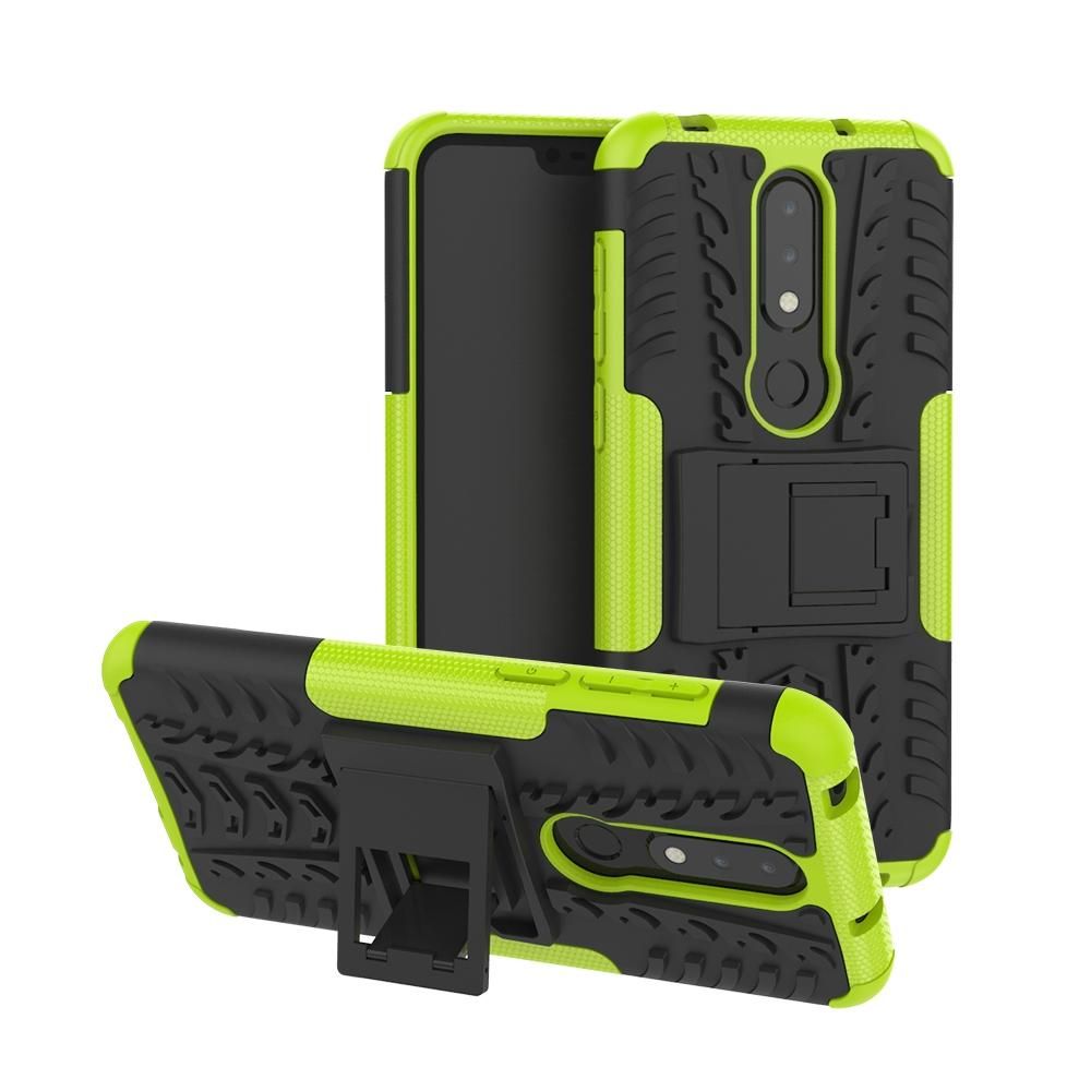 Heavy Duty Armor Tough Hybrid Shockproof Dual Layer Kickstand Protective Case Cover For Nokia X6