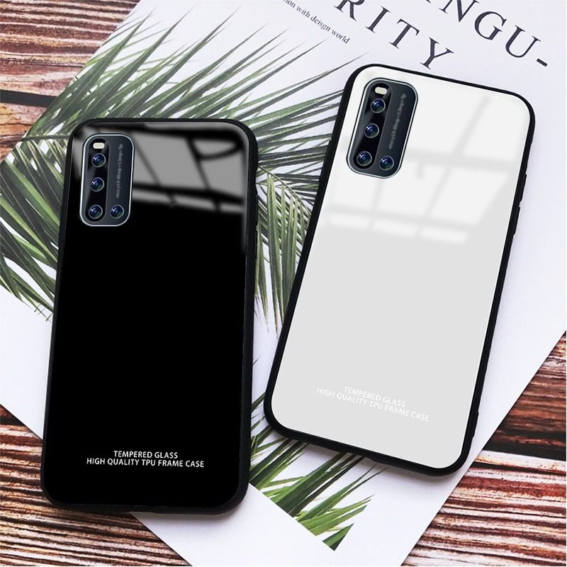 Full Protection Tempered Glass Back Cover For Vivo V19 - Phone Back Cover