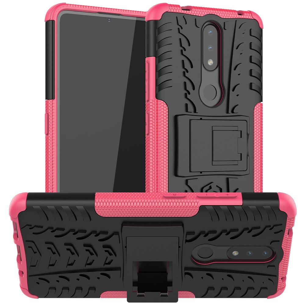 For Nokia 2.4 Dual Layer Heavy Duty Armor Tough Hybrid Shockproof Stand Protective Case Cover