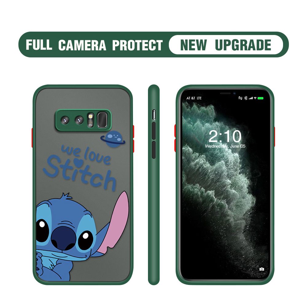 Hontinga for Samsung Note 8 Case Cute Cartoon Cases Edge Frosted Transparent Phone Cover
