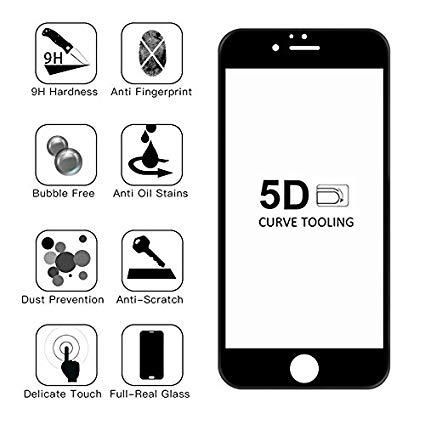 iPhone 8 - 5D Tempered Glass Screen Protector - Transparent