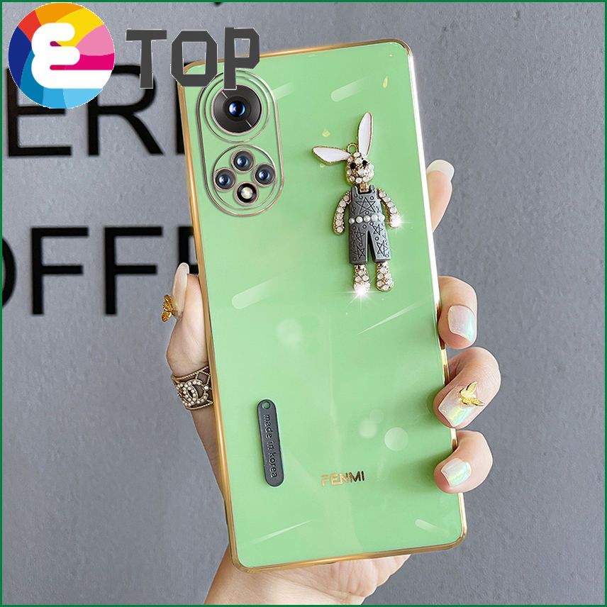 Suitable for glory 50 mobile phone shell female cute huawei glory 50pro silicone protective cover shell cartoon rabbit