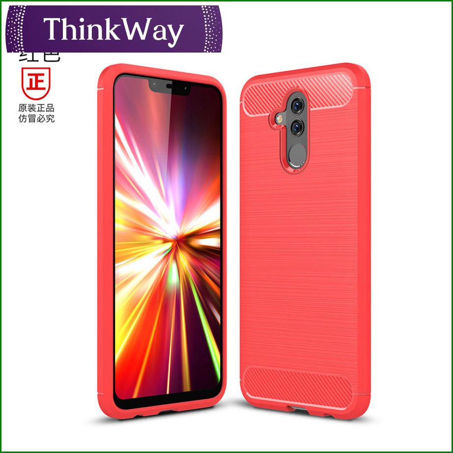 Case Premium Carbon Fiber Brushed Soft TPU Shock Proof Tough Rugged Slim Armor Back Cover Case For Honor 8X MAX & Huawei Mate 20