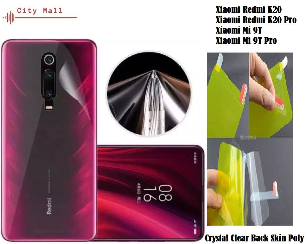 For Xiaomi Redmi K20 / K20 Pro Crystal Clear Back Skin Guard Gel Poly /Jell Poly-Transparent