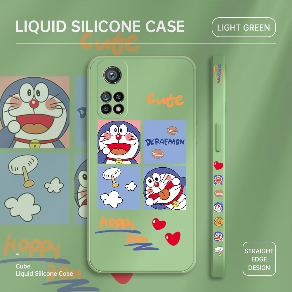 ZeroQiQi for Xiaomi 10T Case Cartoon Cat Phone Cover Soft Full Lens Protection Case Ultra Thin Soft Liquid Silicone Phone Case