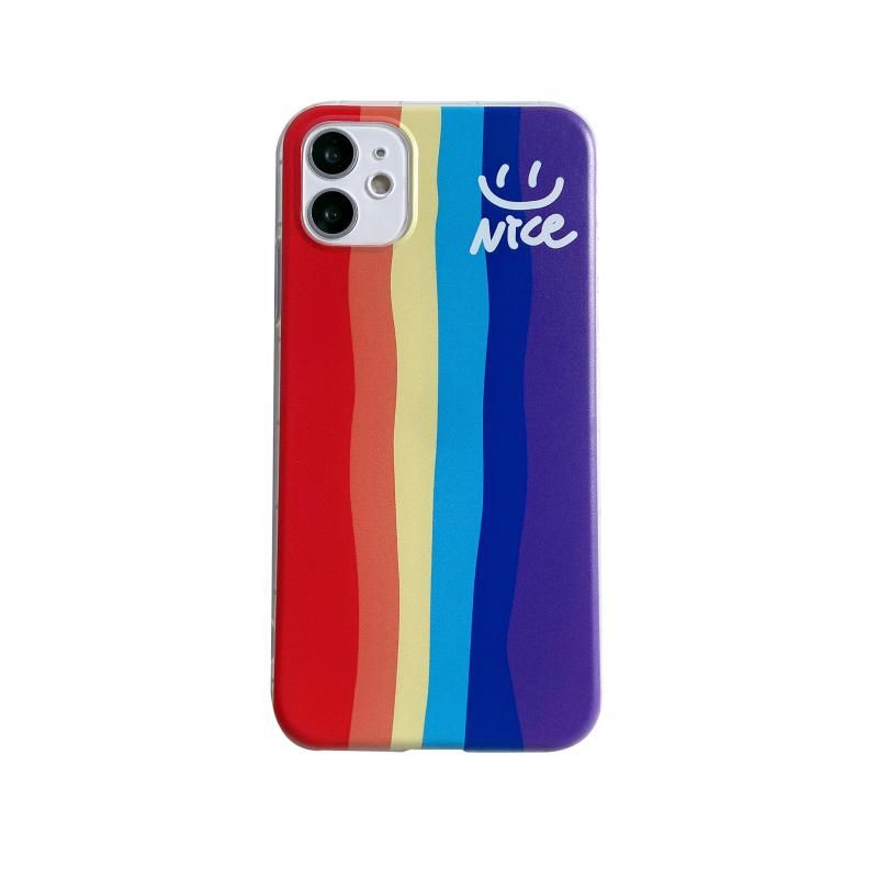 Olige Rainbow Case For Realme C35 C25 C25s C25Y C21Y GT NEO 2 Master Narzo 50 50i 50A 20A 30A C21 C20A C20 C17 C15 C12 C11 C3 C2 9 8 7 Pro 9i 8i 7i 6i 6 5i 5s Trendy Summer Simple Fashion Candy Color Macaron Colorful Soft Phone Protective Cover
