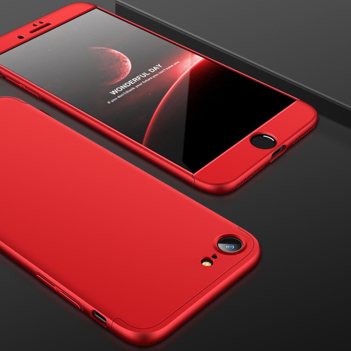 For iPhone 8 Plus Ultra Slim Back Cover Non-slip Shockproof 360 Degree Full Protective Case Style:iPhone 8 plus