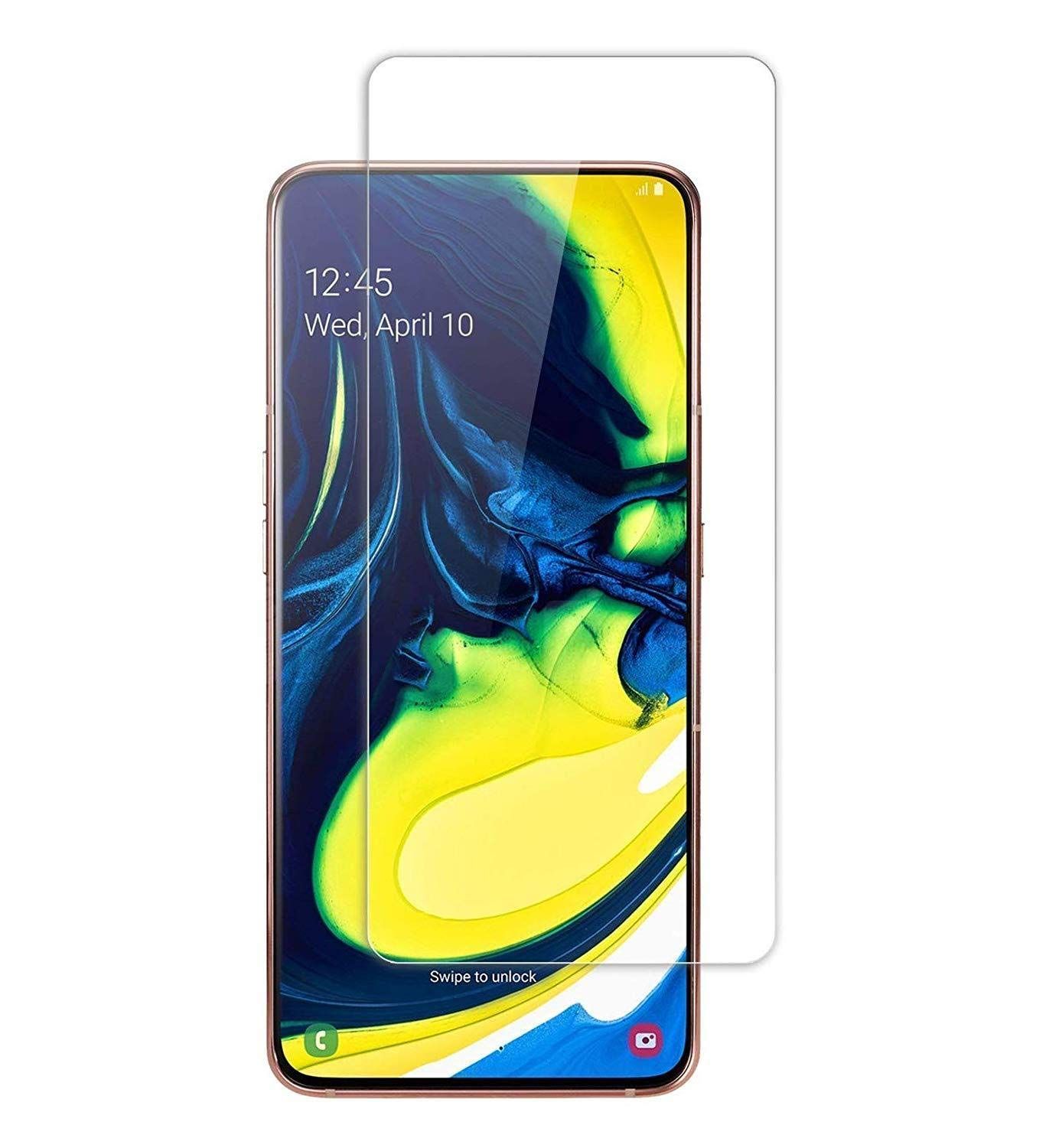 Samsung Galaxy A 80 Tempered Glass Screen Protector Slim 9H Hard 2.5D - Transparent