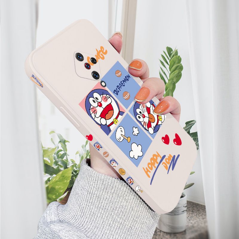 AMORVOR for Vivo S1 Pro Back Cover Cute Happy Cartoon Side design Soft Case Multicolor Liquid Silicone Phone Cases