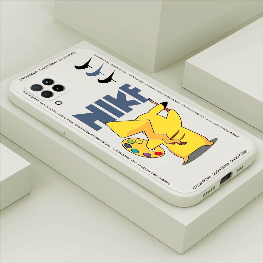 Hontinga for Huawei Nova 7I Case Fashion Cartoon Animals Phone Case Phone Case Soft Square Edge Silicone Cases Full Lens Cover Shockproof Protection Cover