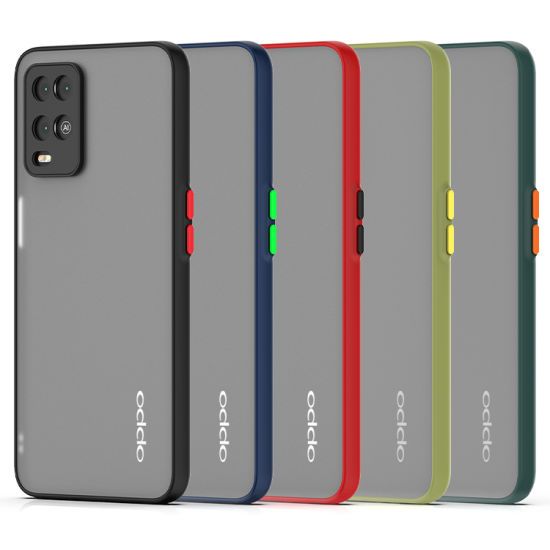 Oppo A54 matte case smoke case with camera protection back cover Translucent Matte Frosted Phone Case - Phone Back Cover