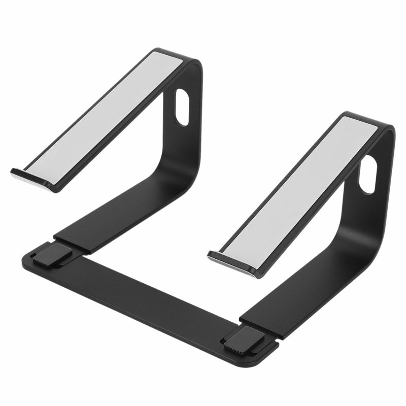 Aluminum Laptop Stand for Desk Compatible for Mac Macbook Pro Portable Holder Ergonomic Elevator Metal Riser for 10 To 15.6 Inch Computer Black