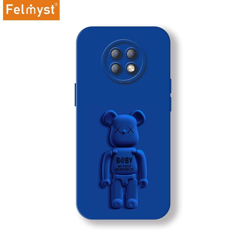 Bearbrick For Honor X20 Back Mobile Phone Holder Case XX Be@rbrick Simple Luxury Mens Girls Liquid Silicone Protect Lens Shockproof Full Soft Cover