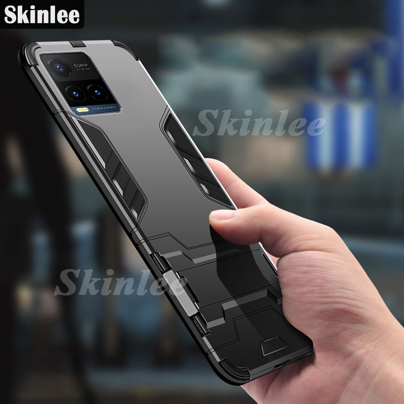 Skinlee Phone Case Vivo Y21 Case Silicone Iron Man Armor Cover for Vivo Y21 Back Cover Full Protection Cases Cases Back Cover