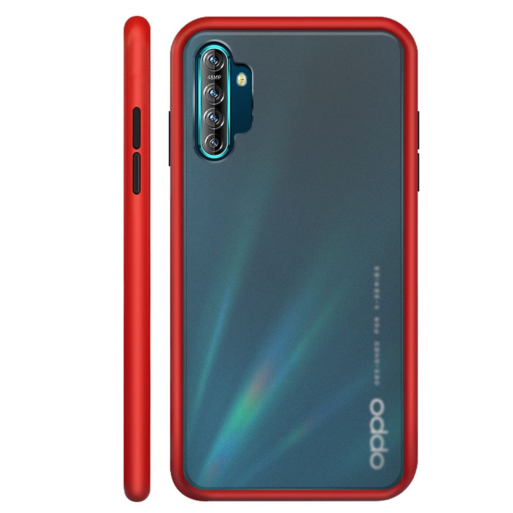 Casing for OPPO Realme X Translucent Matte Hard PC Back Flexible Shockproof TPU Bumper Case Cover