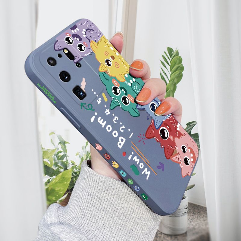 AMORVOR for Samsung Galaxy S20 Ultra Back Cover Cute Cartoon Monsters Side design Soft Case Liquid Silicone Phone Cases