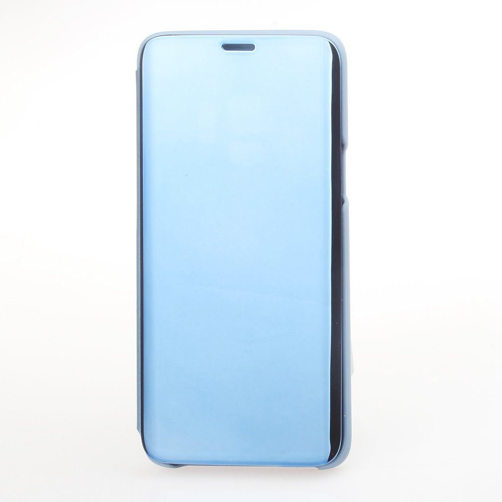 Clear Mirror Case Flip Stand Case Phone Protective Case Cover For Samsung Sky Blue For Samsung J7/2017欧版