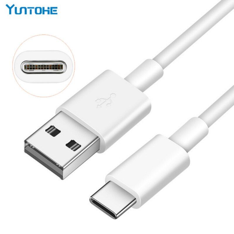 Black White 2m 6ft Type-C USB Charging Cable For Huawei Honor 8 9 V8 V9 V10 Mate 9 10 P9 P10 Plus P20 Pro Nova 3e 3i Data Cable