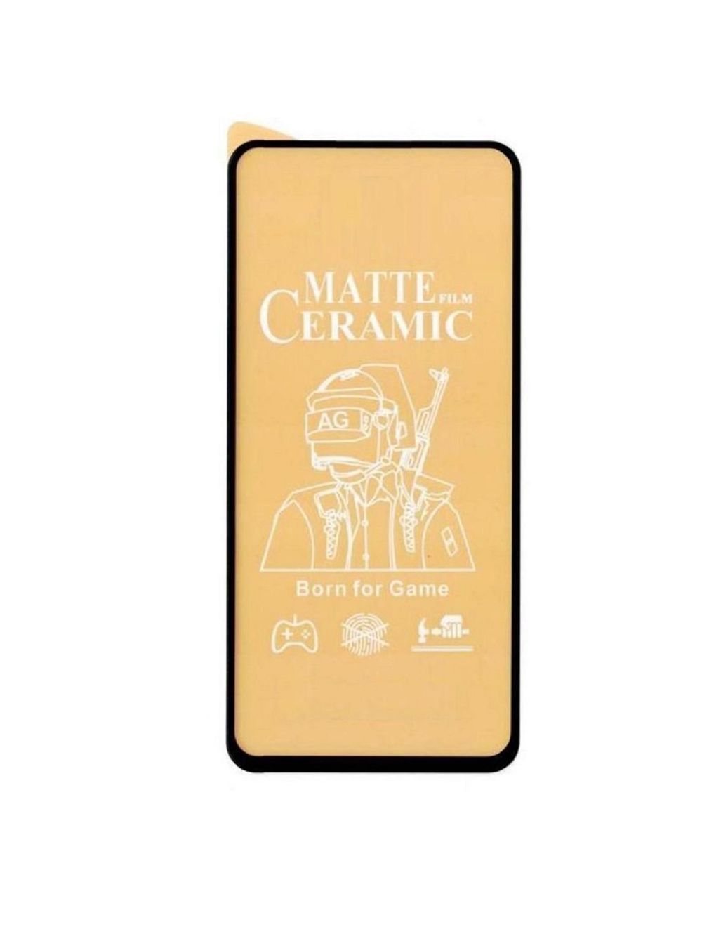 Realme C17 Full Glue Full Cover Soft Screen Protector Film 9D/21D/100D Explosion Proof Ceramic Matte Tempered Film- Black
