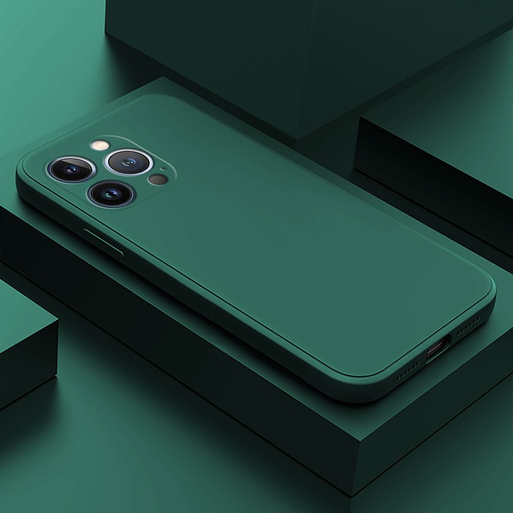 Hontinga for iPhone 13 Pro Max Case Thin Soft Luxury Square Liquid Silicone Phone Case Candy Cover