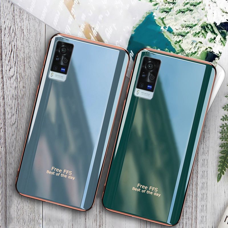 For Vivo X60 Pro Case Silicone Soft Cases Electroplated Avocado Green Glitter Full Protector Phone Back Cover Vivo X60 Pro Case