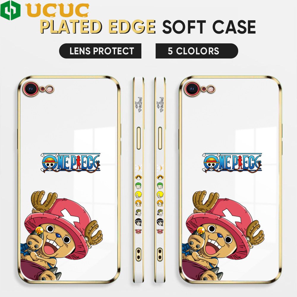 UCUC for iPhone SE 2020 Case Creative Cartoon Chopper Luxury 6D Plating Soft Casing Silicone Ultra Thin Phone Cover