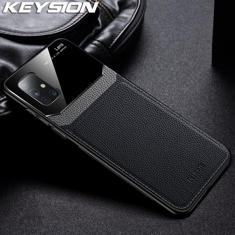 【 BestGO 】 Shockproof Case for Samsung A71 A51 A70 A50 A20 A10 Leather Mirror Tempered Glass Phone Back Cover For Galaxy A50S A30 S