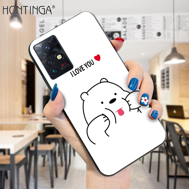 Hontinga for Infinix Zero X Back Cover Cute Cartoon Anime Bears Case ShockProoof Soft Silicone TPU Phone Cases