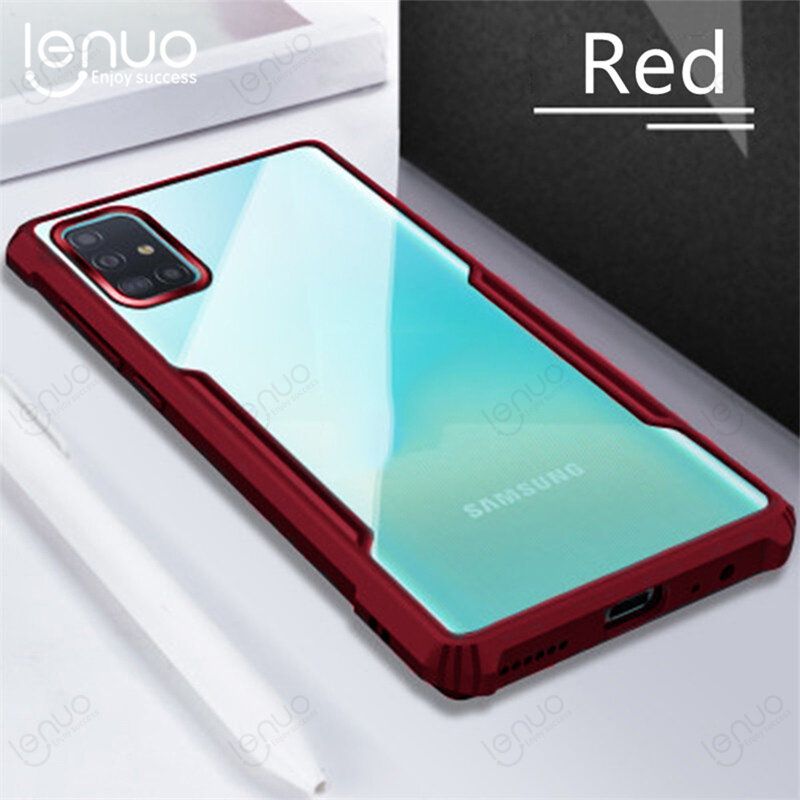 Lenuo Casing For Samsung Galaxy A51 4G Phone Case Shockproof Transparent Bumper Airbag Phone Cover Case